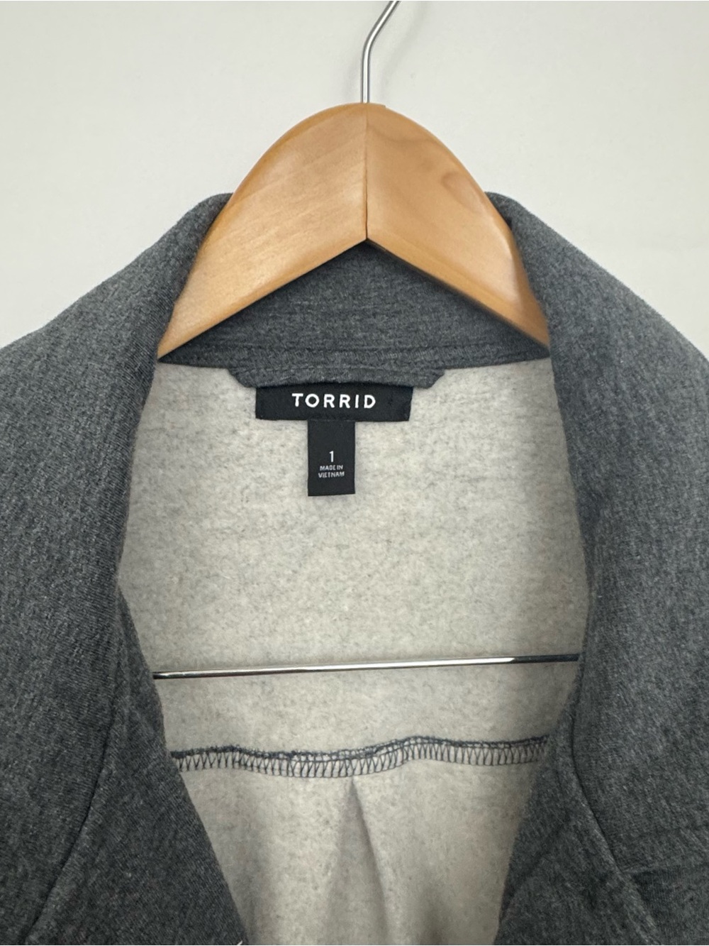 Torrid fleece button up jacket sweatshirt size 1X gray - Picture 2 of 3